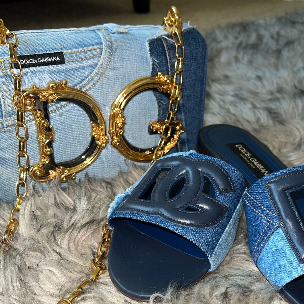 D&G Jean purse and sandals